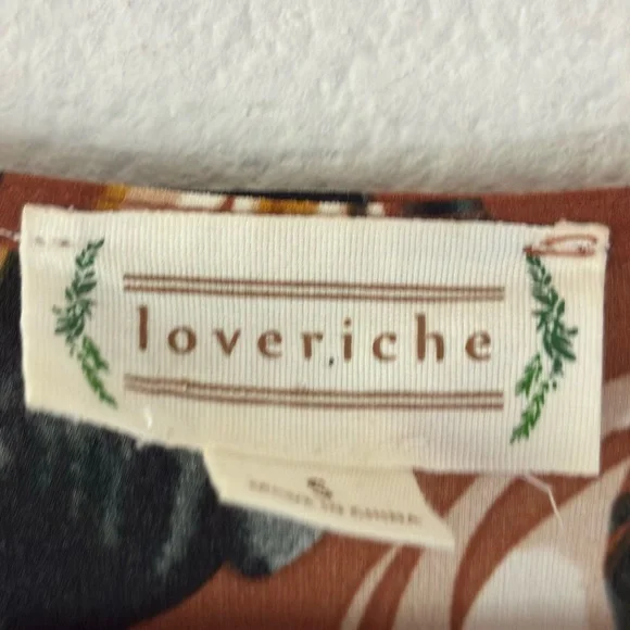 LOVE RICHE FLORAL BELL SLEEVE BELTED KIMONO, SMALL - Picture 6 of 6